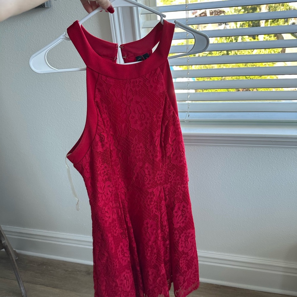 Speechless Lace Red Dress